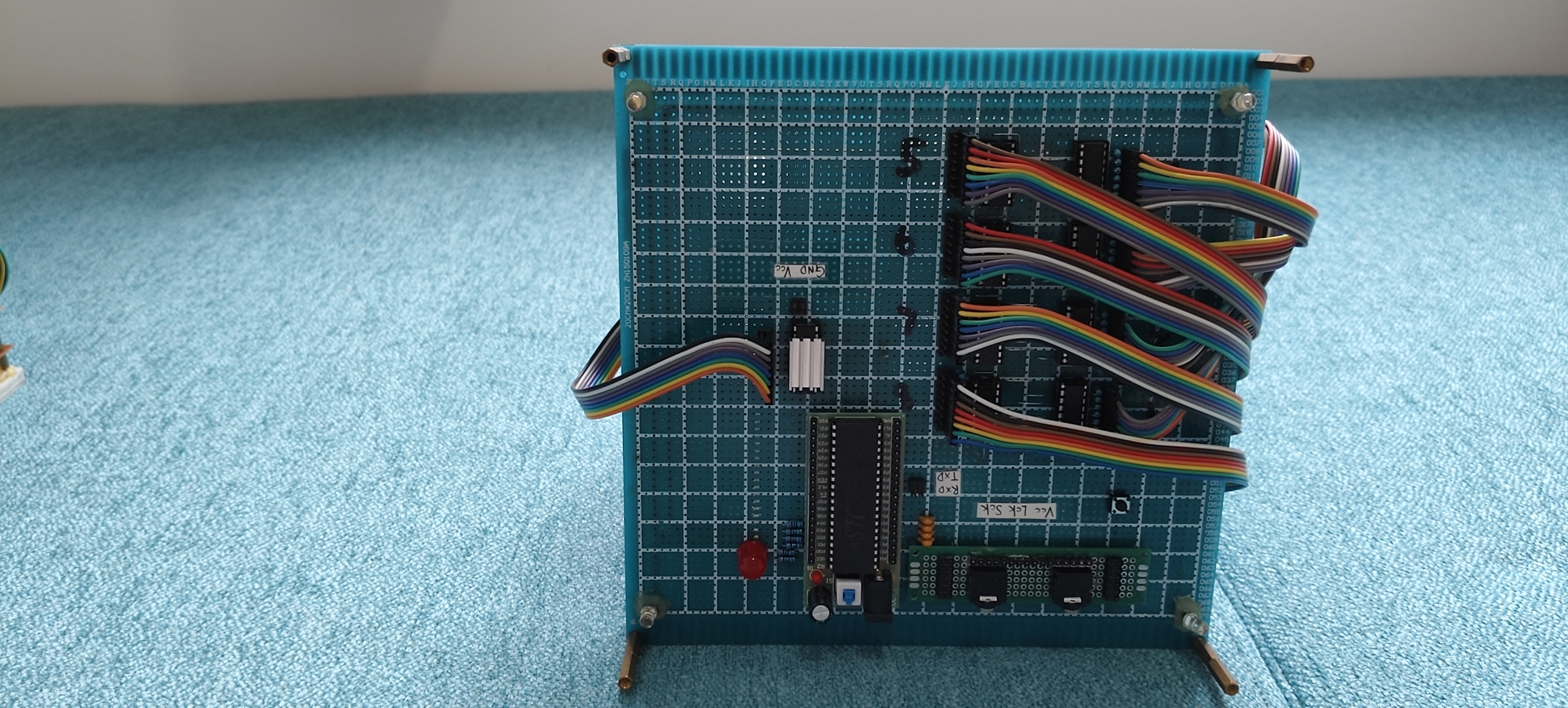 Finished LED cube frame and base wiring