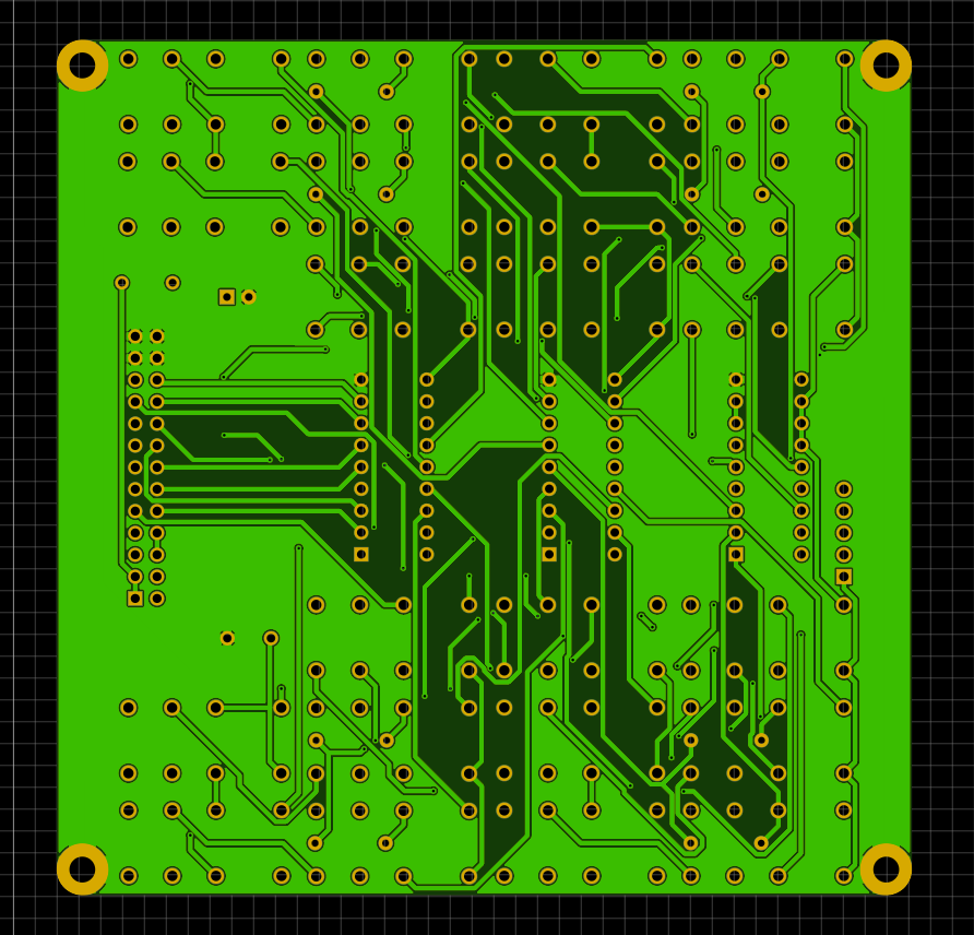 4-bit relay ALU PCB back side