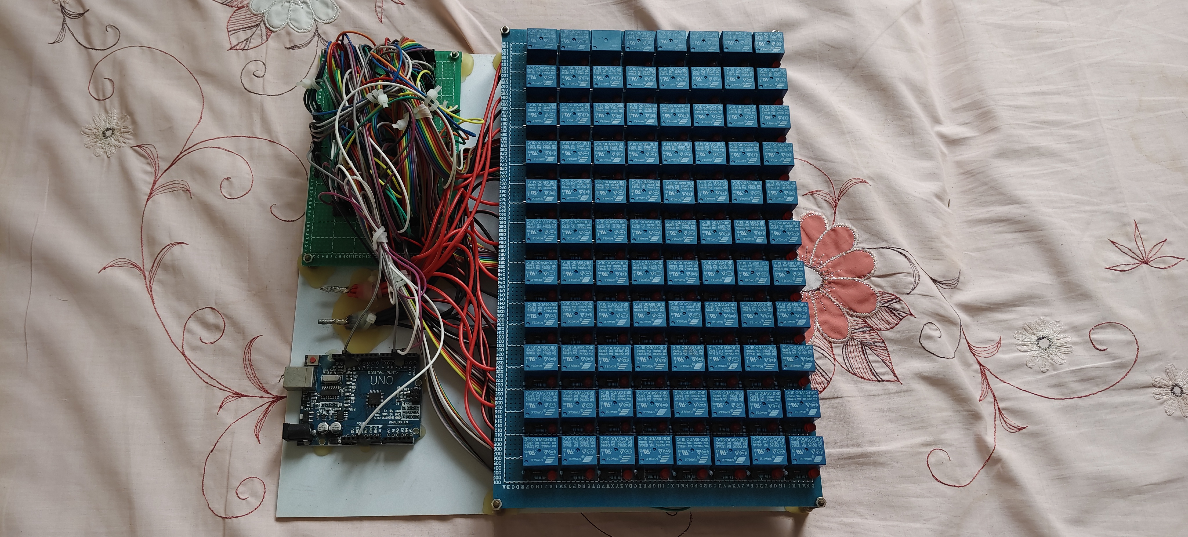 Full relay piano control assembly with Arduino and wiring harness
