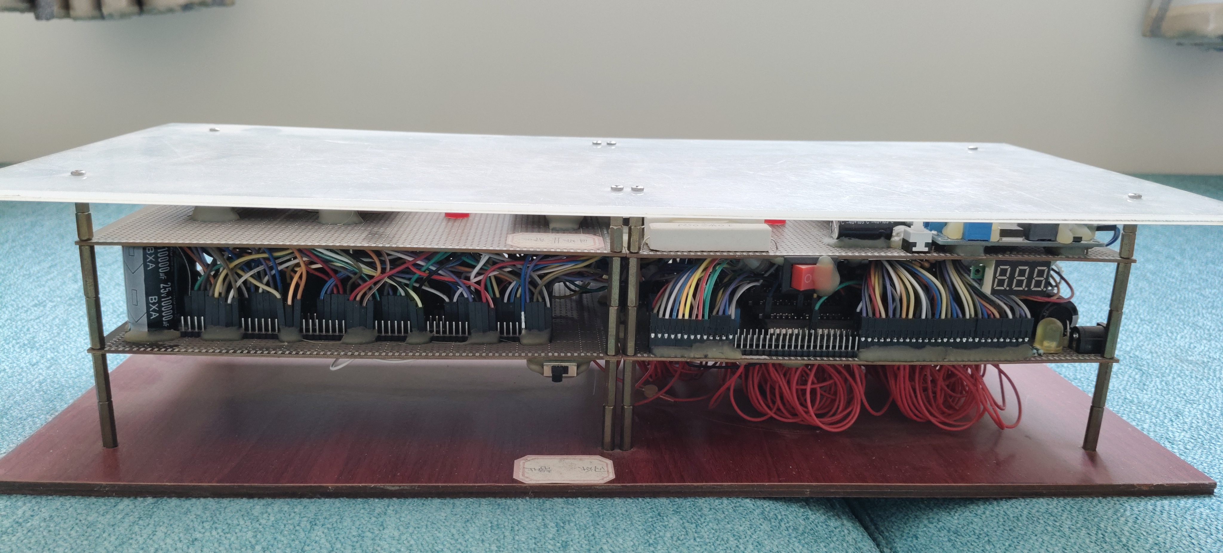 TTL chip clock display and control board
